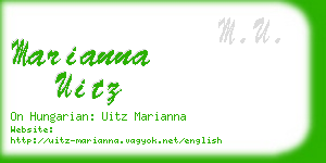 marianna uitz business card